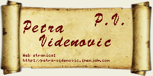 Petra Videnović vizit kartica